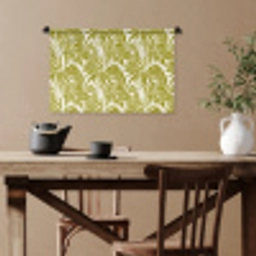 Palmblad - Patroon - Groen Wandkleed katoen klein 269 -sfeer6