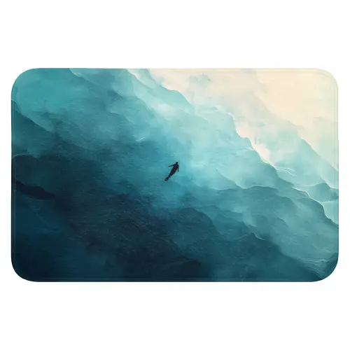 Zee - Silhouet - Abstract - Blauw WCmat klein -3d