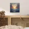Meeuwen - Zonsondergang - Zee - Wolken aluminium wit klein -sfeer3