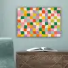 Vierkanten - Kleurrijk - Golvend canvas 2cm klein -sfeer4