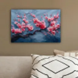 Bloesem - Bloem - Roze - Tak canvas 2cm klein -sfeer3