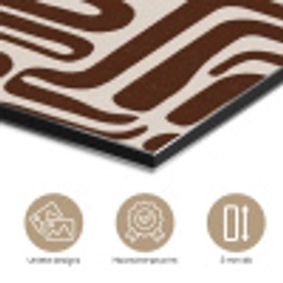 Abstract - Patroon - Bruin aluminium wit klein 46 -closeup_NL