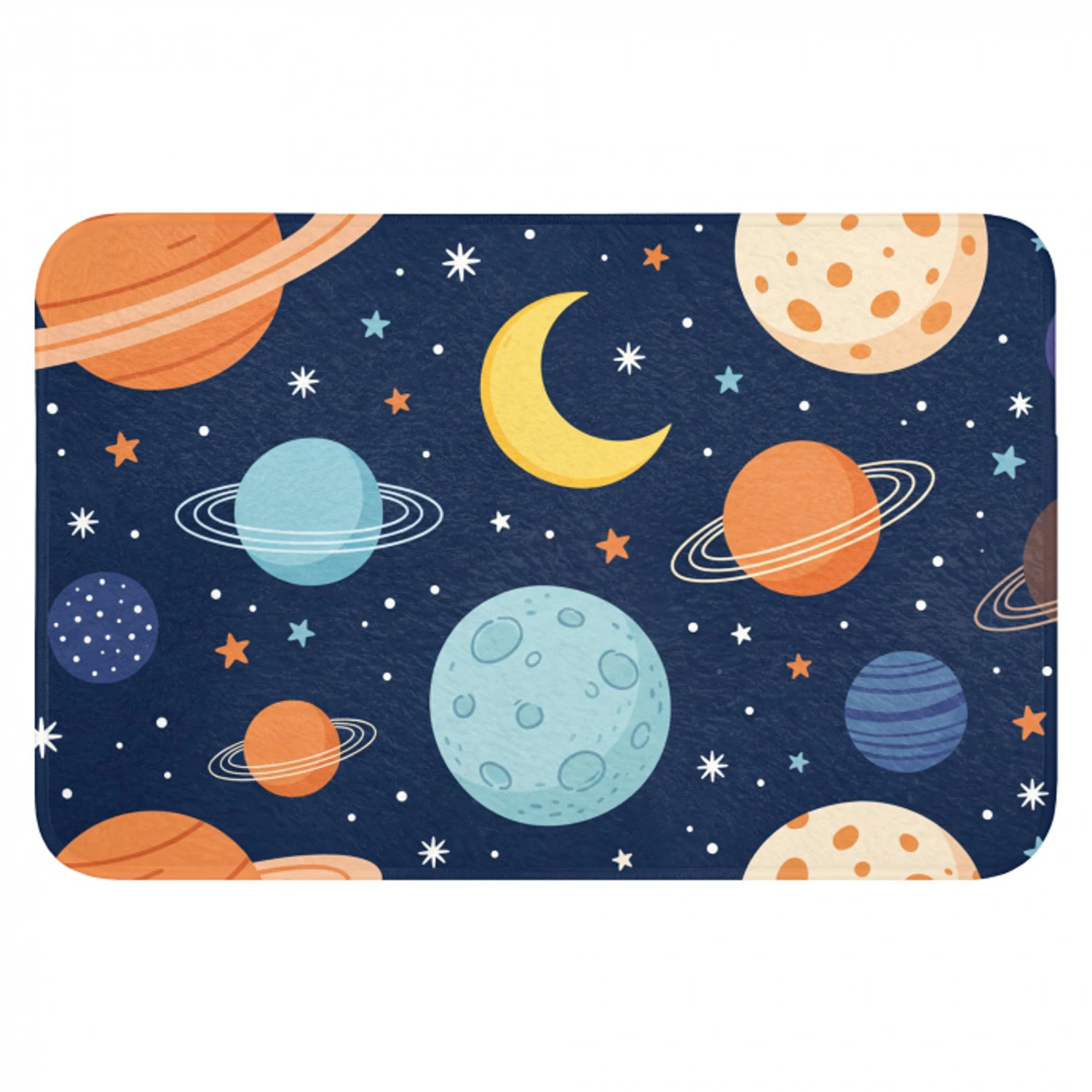Ruimte - Planeten - Kleurrijk Badmat klein -3d