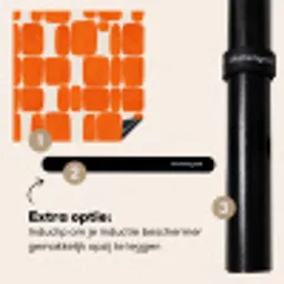 Patroon - Retro - Oranje Inductie beschermer vinyl 3mm middel 274 -zzzzzzz-induclip_NL