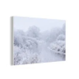Rivier - Sneeuw - Bos - Winter - Schilderachtig forex 5mm xxl -3d