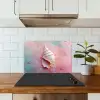 Schelp - Pastel - Pink keuken achterwand spatscherm klein -sfeer2
