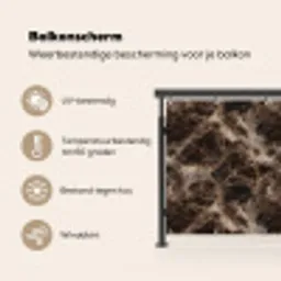 Bruin - Goud - Marmer Balkonbeschermer Duitsland klein 596 -specs_NL