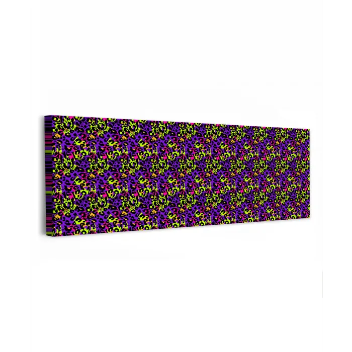 Paars - Neon - Dieren - Panter canvas 2cm klein 828 -z3d