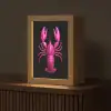 Kreeft - Felroze - Stippen - Opvallend Light Box met kabel (Tafellamp) klein -z3d_website
