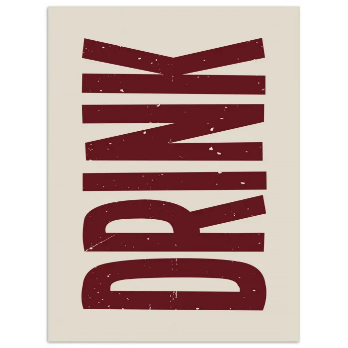 Rood - Vintage - Decoratie - Japandi poster papier klein -3d