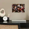 Lippen - Bloemen - Verf - Oranje - Kunst - Abstract - Oude meesters poster papier klein -sfeer1