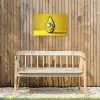 Avocado - Discobal - Geel - Glitter Tuinposter op houten frame 2 cm dik klein -sfeer4