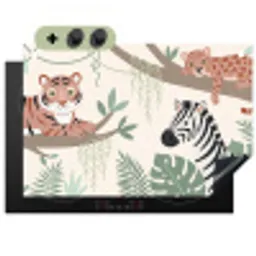Jungle - Rustiek - Pastel Inductie beschemer met haakjes klein -3d
