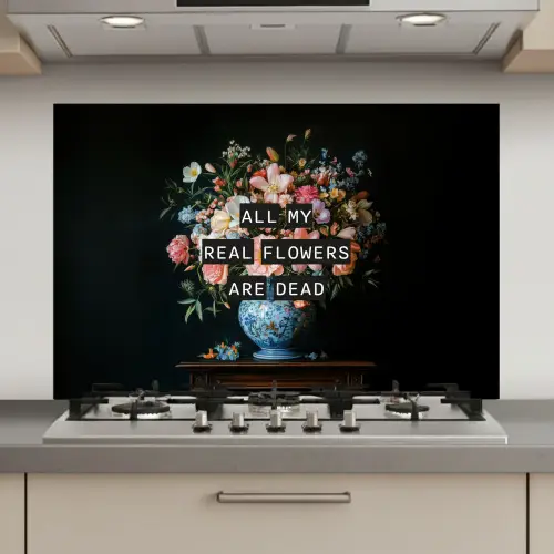Bloemen - Art - Pastel - Quotes keuken achterwand spatscherm klein -3d_website