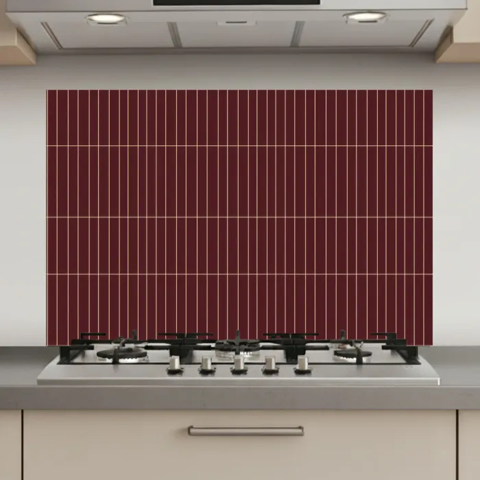 Lijnen - Patroon - Bordeaux keuken achterwand spatscherm klein 900 -3d_website