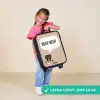Donkerbruine robot met een tekst Kinderkoffer - Zwart klein -sfeer2_UK