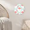 Flamingo - Mintgroen - Ruit Wandcirkel plexiglas klein 852 -sfeer5