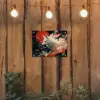 Witte vos - wolken - maan tuinposter los doek klein -sfeer1