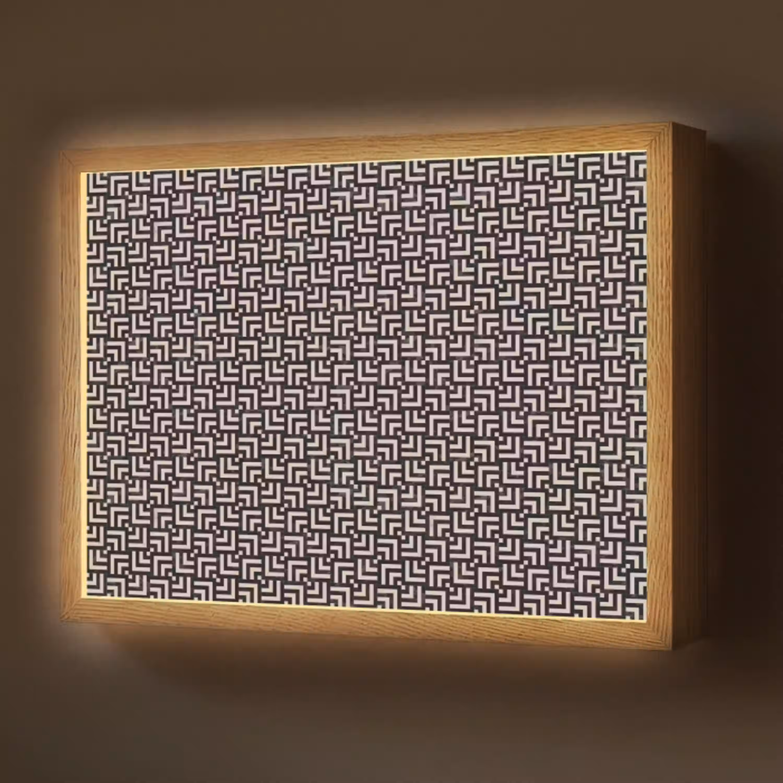 Patroon - Marmer - Zwart Light Box met batterij (Wandlamp) middel 907 -z3d_website