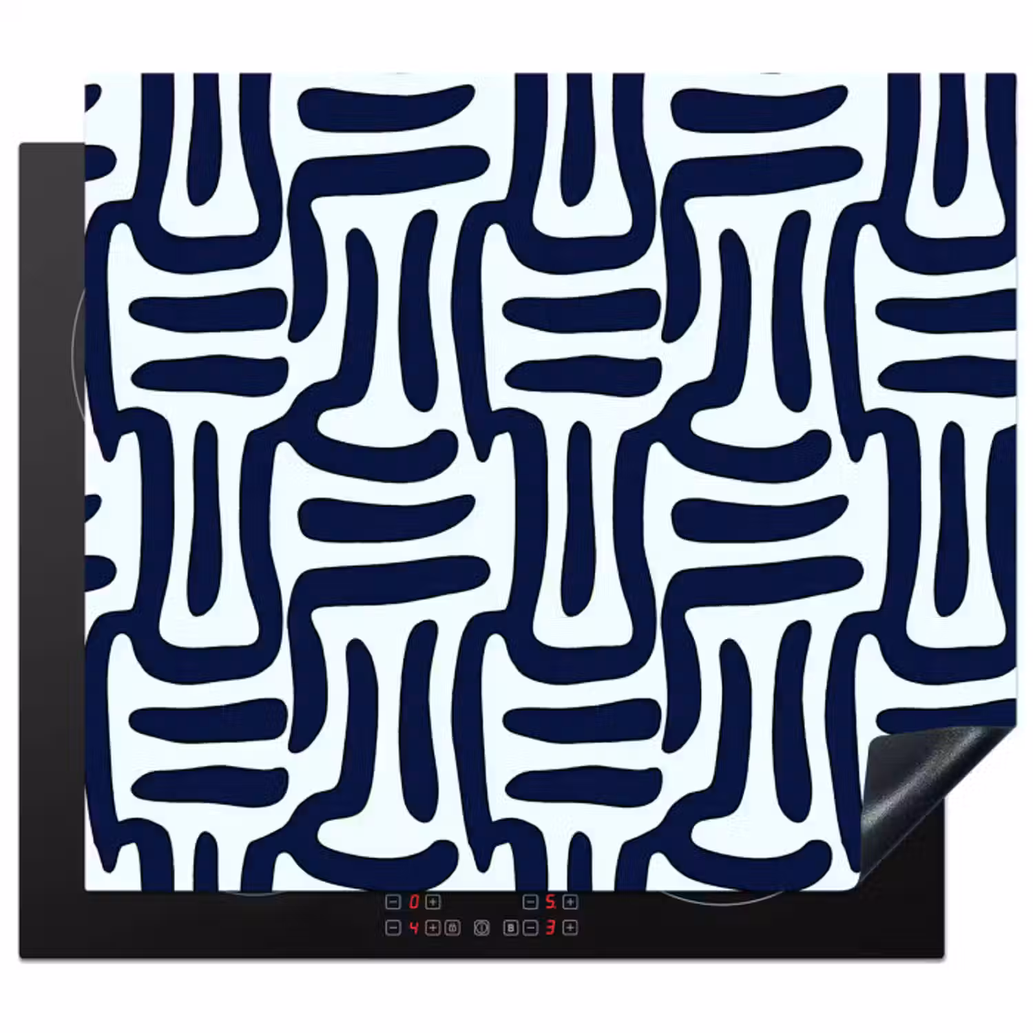 Inductie beschermer - Abstract - Modern - Blauw