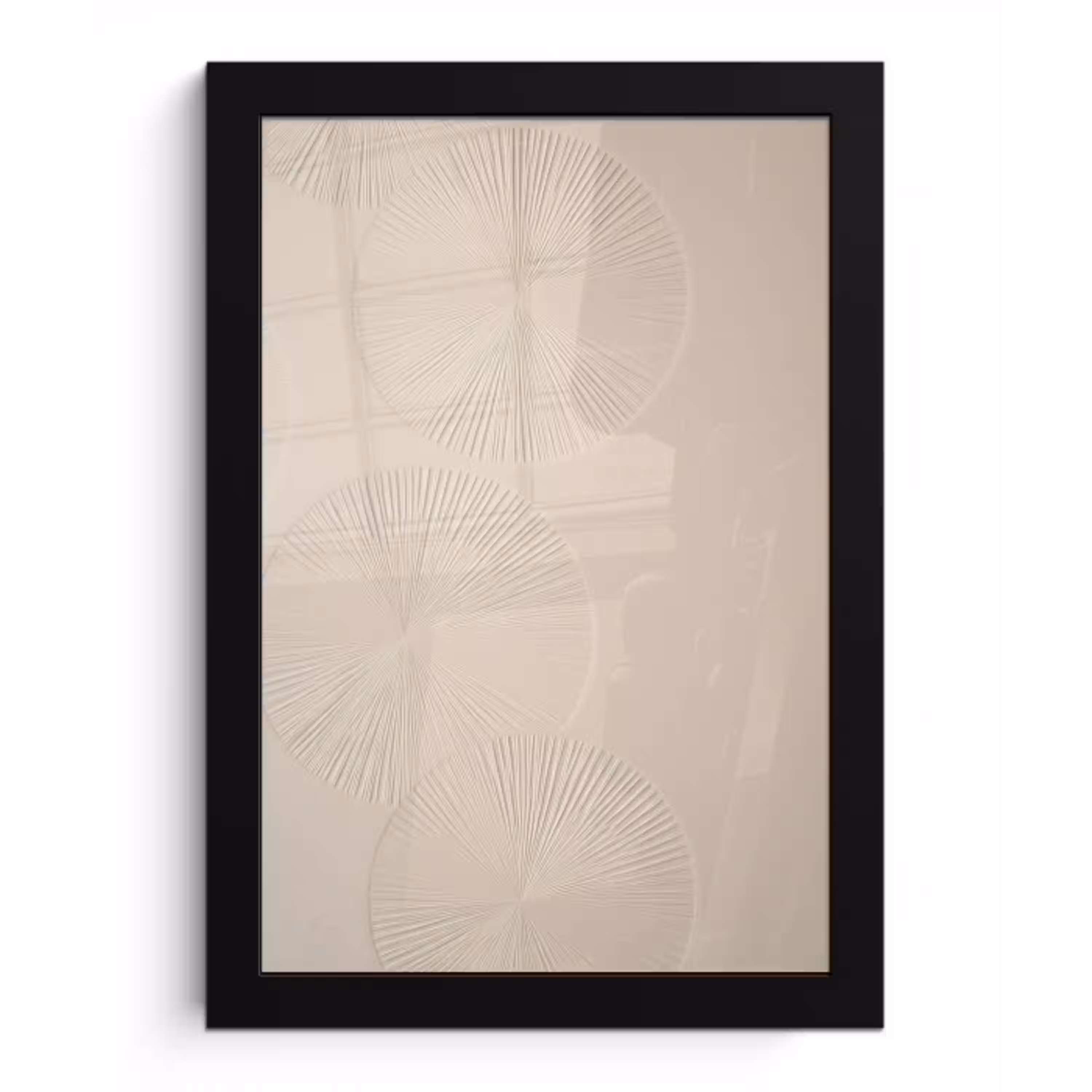 Japandi - Beige - Modern fotolijst zwart zonder passe partout klein -3d
