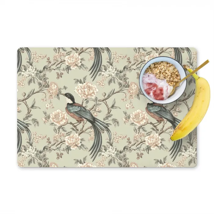 Bloem - Vogel - Kleurrijk Placemat vinyl groot 368 -zzzproduct_Kitchenyeah-website