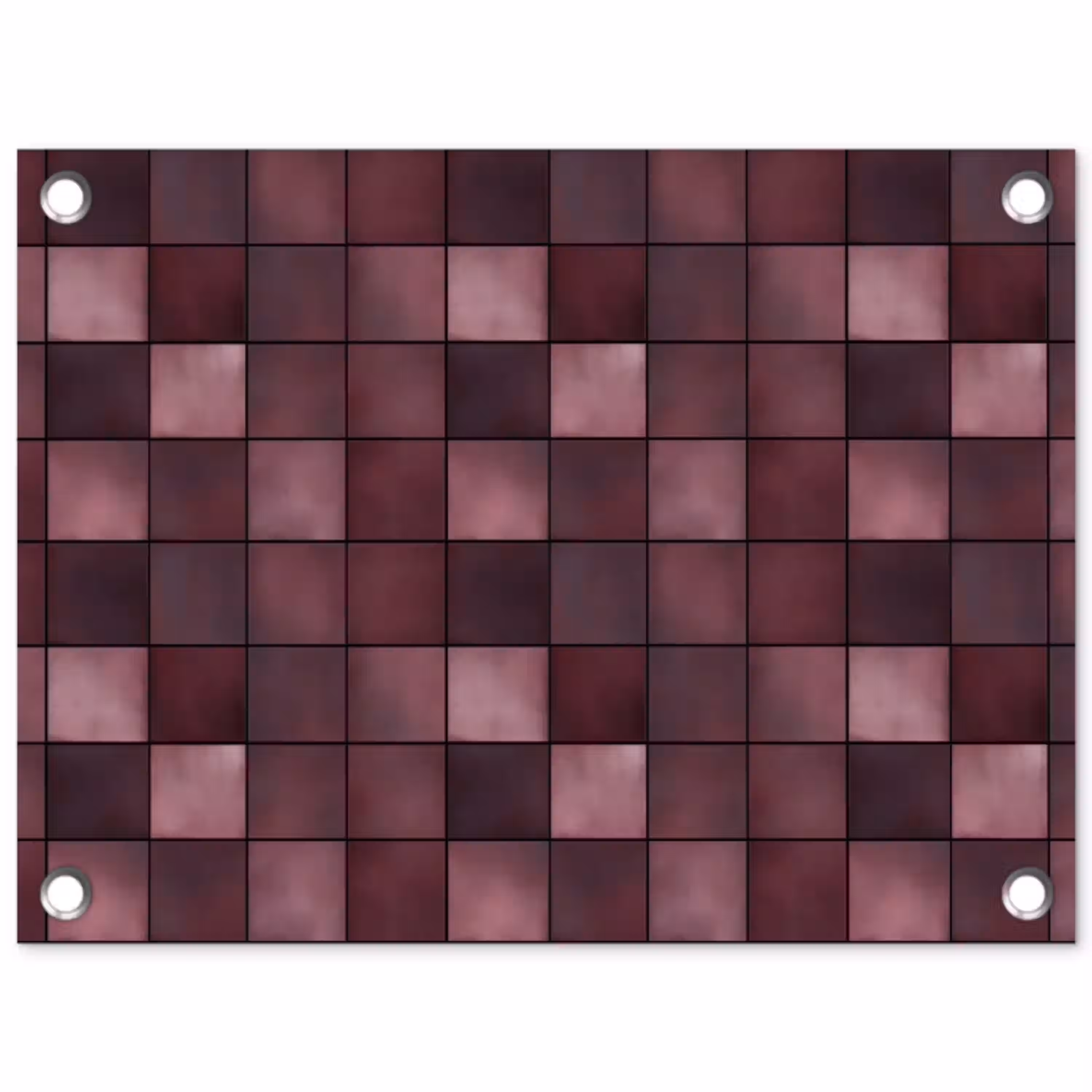 Vierkant - Tegel - Patroon - Paars tuinposter los doek klein 239 -3d