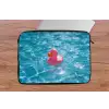 Badeend - Dobberend - Roze laptophoes neopreen klein -tafel