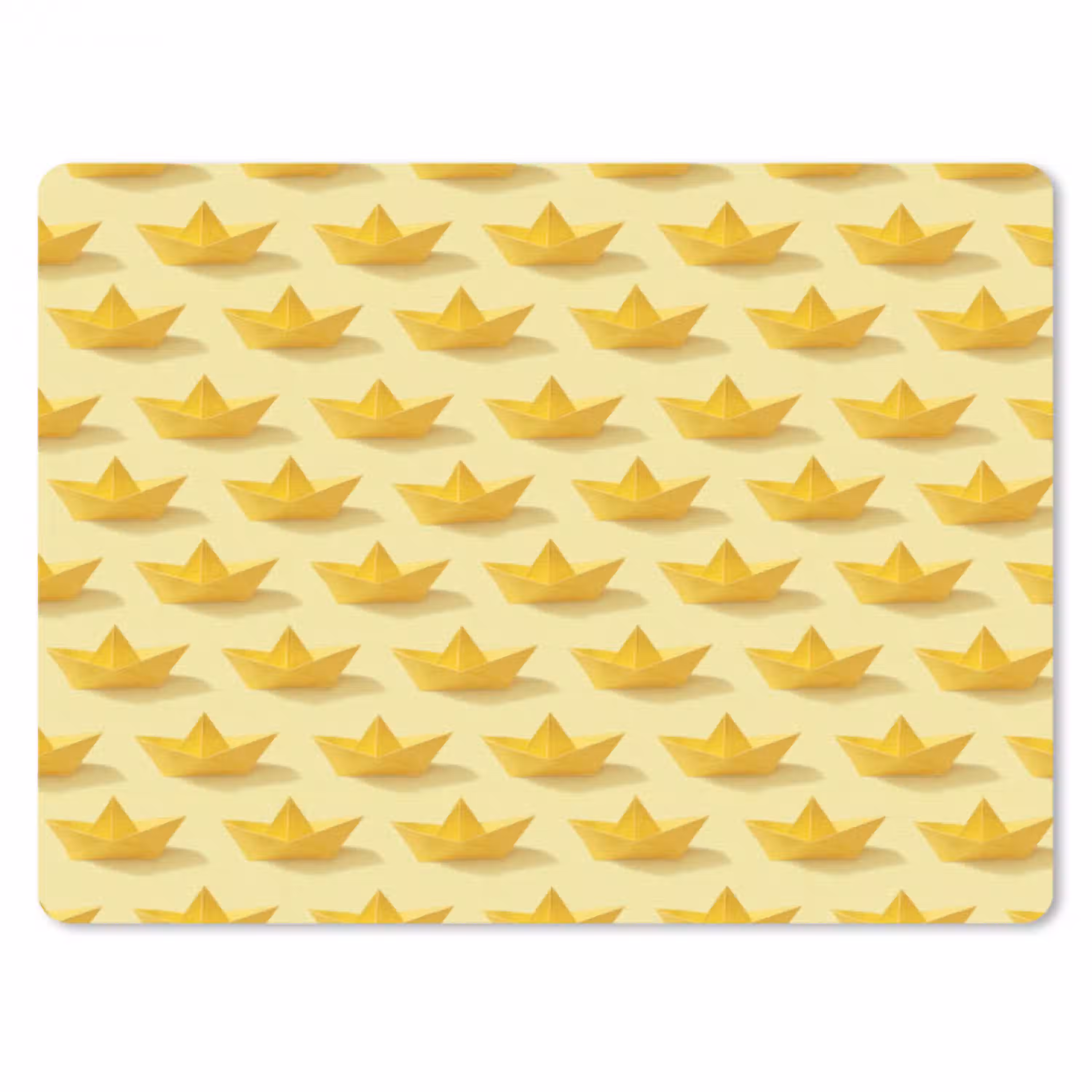 Bootjes - Origami - Creatief - Geel muismat rubber klein 262 -3d