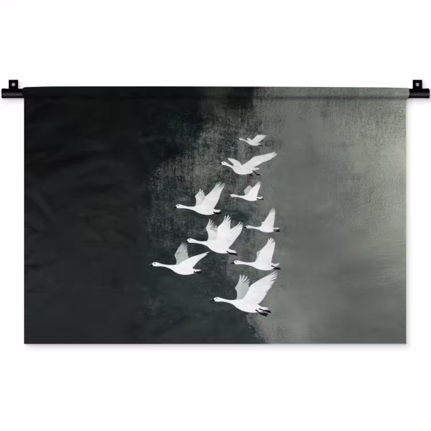 Wandkleed - Vogel - Japandi - Groen