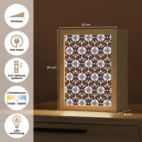 traditioneel - Element - Kleurrijk Light Box met kabel (Tafellamp) klein 925 -USP_NL