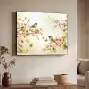 Takken - Bloemen - Vogeltjes - Roze Textielframe zwart klein -sfeer3