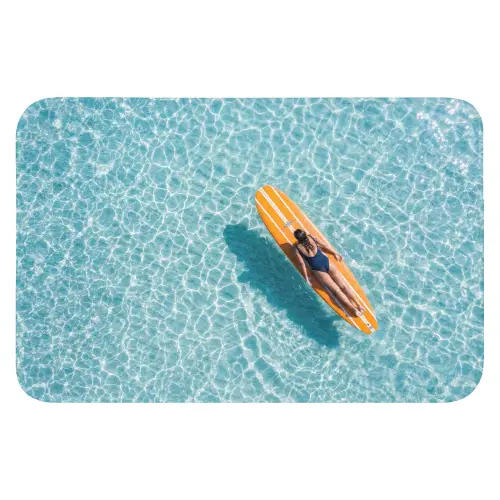 Surfboard - Water - Badpak - Oranje WCmat klein -3d