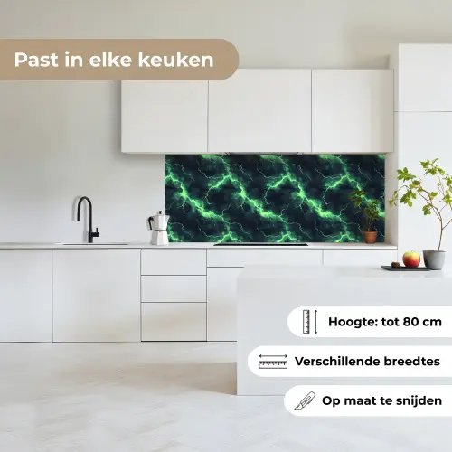 Groen - Bliksem - Storm keuken achterwand 2 middel 871 -sfeer4_NL