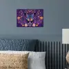 Sierlijk - Bloemen - Vlinder - Paars poster papier klein -sfeer2