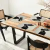 Zwart - Vrouw - Hoed Placemat vinyl groot -zzsfeer4_Kitchenyeah-website