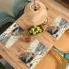 Winter - Sneeuw - Huis - Natuur Placemat vinyl groot -zzsfeer5_Kitchenyeah-website