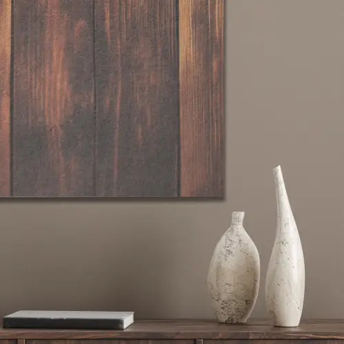 Hout - Planken - Vintage - Donkerbruin PET vilt middel -sfeer6_closeup