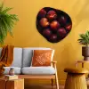 Fruit - Close up - Nectarines Wandcirkel Organisch Plexiglas middel -sfeer4