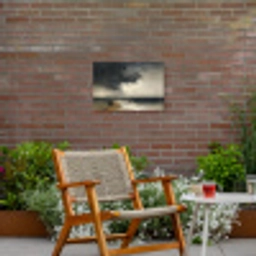 Kust - Golven - Rots - Storm Tuinposter op houten frame 2 cm dik klein -sfeer3