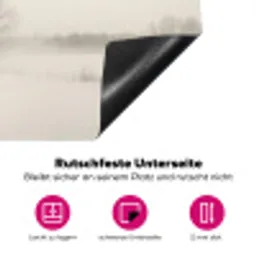 Boom - Mist - Sneeuw - Winter - Minimalistisch Inductie beschermer vinyl 3mm klein -zzzzzzz-lf-onderkant