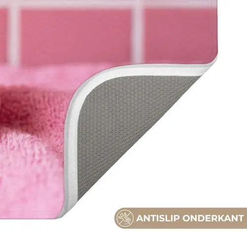 Badeend -Strik - Roze WCmat klein -USP_AntislipNL