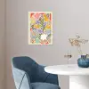 Abstract - Bloemen - Bladeren poster papier klein -sfeer3