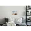 Raam - Zee - Kust - Natuur - Doorkijk - Strand - Waddenzee Muursticker klein -slaapkamer