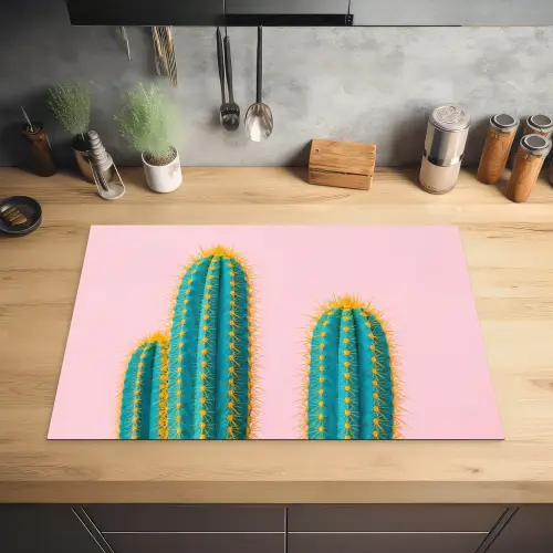 Cactussen - Modern - Pastel Inductie beschermer vinyl 3mm klein -sfeer5