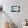 Kerstomlijsting - Sneeuw - Meerkleurig tuinposter los doek klein -sfeer8