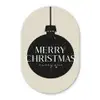 Kerstballen - Japandi - Christmas - Zwarte kerstballen Wandcirkel Ovaal Glas middel -3d