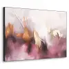 Paars - Abstract - Verf - Goud Textielframe zwart klein -3d