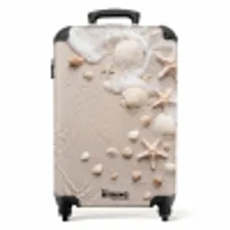 Schelpen - Zeesterren - Strand NBS - Handbagage koffer - Volwassenen Unisex middel -productfoto_recht