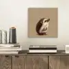 Egel - Snuitje - Bruin - Stekels aluminium wit klein -sfeer1